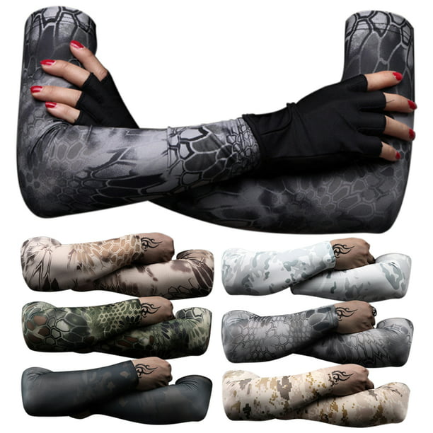 1 Pair Cooling Arm Sleeves Cover UV Sun Protection Outdoor Sports For Men Women